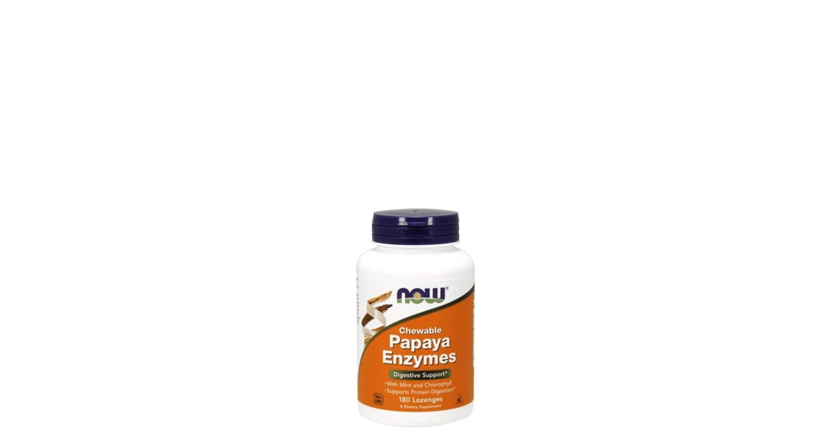 NOW - PAPAYA ENZYMES - DIGESTIVE SUPPORT - 180 RÁGÓTABLETTA - gymstore ...