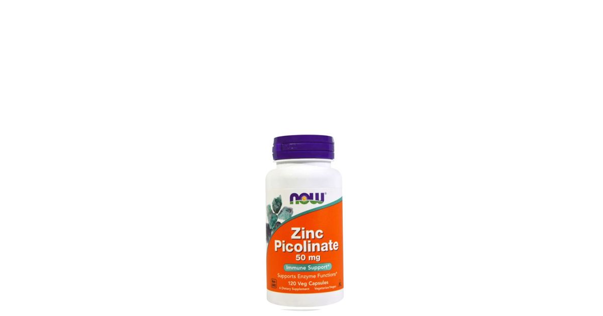 NOW ZINC PICOLINATE 50 MG SUPPORTS ENZYME FUNCTIONS 120 KAPSZULA