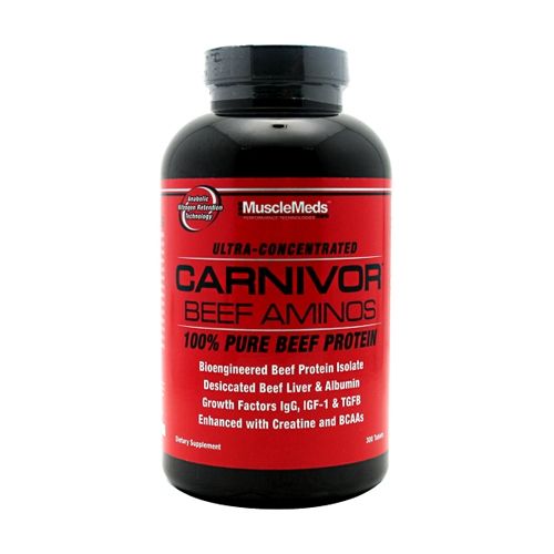 MUSCLEMEDS - CARNIVOR BEEF AMINOS - ULTRA CONCENTRATED 100% PURE BEEF PROTEIN - 300 TABLETTA