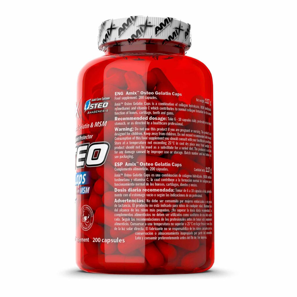 AMIX - OSTEO GELATIN CAPS WITH MSM - THE ULTIMATE JOINT PROTECTOR - 200 KAPSZULA AMIX - OSTEO GELATIN CAPS WITH MSM - THE ULTIMATE JOINT PROTECTOR - 200 KAPSZULA
