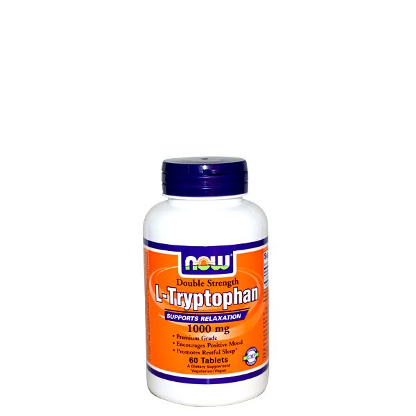 NOW - L-TRYPTOPHAN 1000 MG - SUPPORTS RELAXATION - 60 TABLETTA