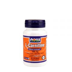NOW - L-CARNITINE 500 MG - PUREST FORM, CLINICALLY TESTED - 30 KAPSZULA