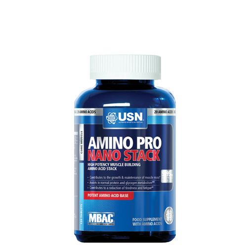 USN - AMINO PRO NANO STACK - HIGH POTENCY MUSCLE BUILDING STACK - 120 TABLETTA