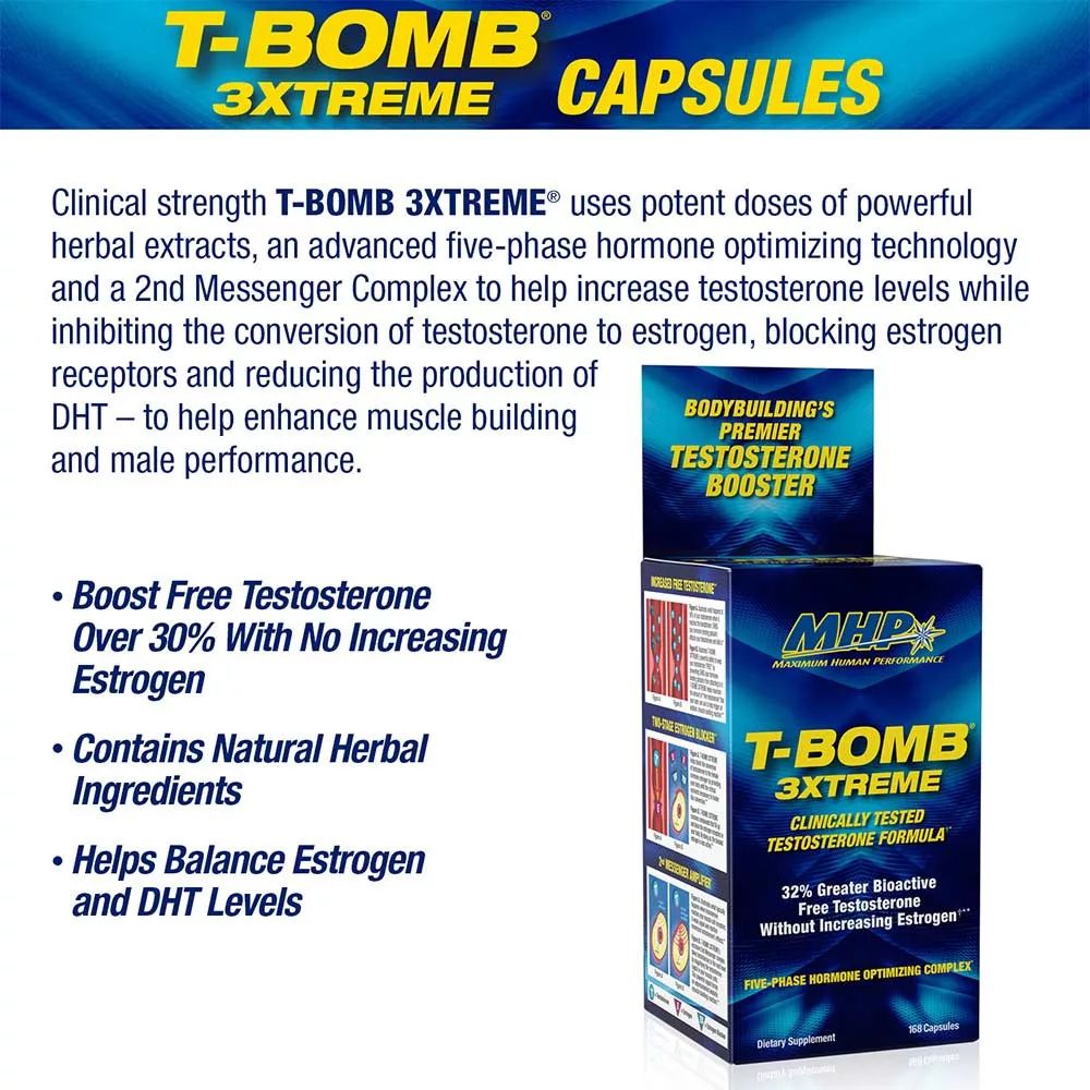 MHP - T-BOMB 3XTREME - FIVE-PHASE HORMONE OPTIMIZING COMPLEX - 168 TABLETTA