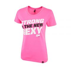 MUSCLEPHARM - STRONG IS THE NEW SEXY T-SHIRT - HOT PINK