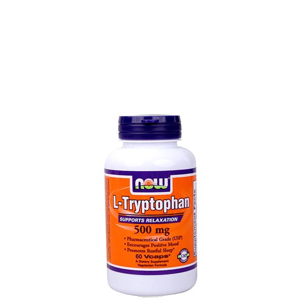 NOW - L-TRYPTOPHAN 500 MG - SUPPORTS RELAXATION - 60 KAPSZULA