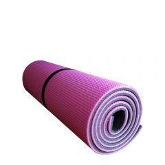 FITSTYLE - DOUBLE LAYER EXERCISE MAT - KÉTRÉTEGŰ TORNASZŐNYEG - 180 x 50 CM - SZÜRKE/PINK