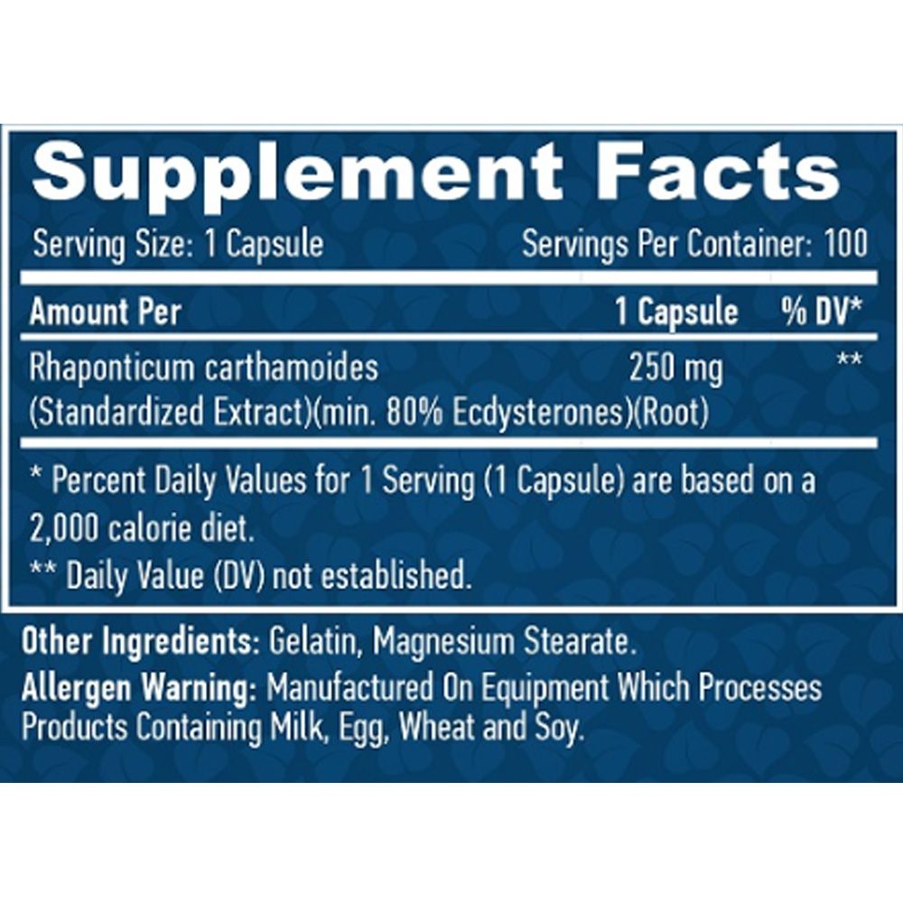 HAYA LABS - ECDYSTERONE 250 MG - 100 KAPSZULA HAYA LABS - ECDYSTERONE 250 MG - 100 KAPSZULA