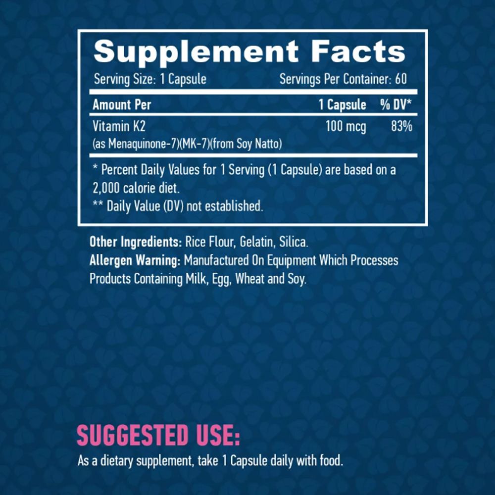 HAYA LABS - VITAMIN K2 MK7 - 60 KAPSZULA