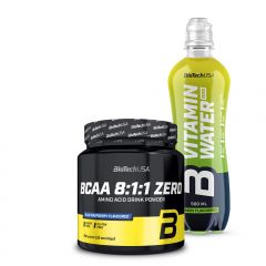 BioTech USA - BCAA 8:1:1 - AMINO ACID DRINK POWDER - 250 G + AJÁNDÉK VITAMIN WATER ZERO