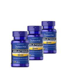 PURITAN'S PRIDE - MELATONIN 3 MG - NIGHTTIME SLEEP AID - 3 x 120 TABLETTA