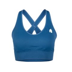GORILLA WEAR - HILTON SEAMLESS SPORT BRA - BLUE - HILTON VARRÁS NÉLKÜLI SPORTMELLTARTÓ - KÉK