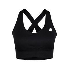 GORILLA WEAR - HILTON SEAMLESS SPORT BRA - BLACK - HILTON VARRÁS NÉLKÜLI SPORTMELLTARTÓ - FEKETE
