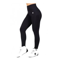 GORILLA WEAR - HILTON SEAMLESS LEGGINGS - BLACK - HILTON VARRÁS NÉLKÜLI LEGGINGS - FEKETE