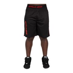 GORILLA WEAR - MERCURY MESH SHORTS - ARMY BLACK/RED - MERCURY MESH RÖVIDNADRÁG - FEKETE/PIROS