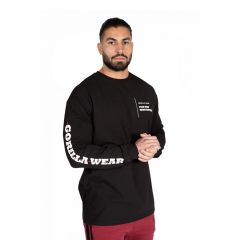 GORILLA WEAR - BOISE OVERSIZED LONG SLEEVE - BLACK - BOISE OVERSIZED HOSSZÚ UJJÚ PÓLÓ  - FEKETE