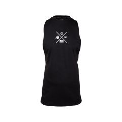 GORILLA WEAR - CISCO DROP ARMHOLE TANK TOP - BLACK/WHITE - UJJATLAN FÉRFI EDZŐPÓLÓ - FEKETE/FEHÉR