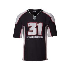 GORILLA WEAR - ATHLETE T-SHIRT 2.0 DENNIS JAMES - BLACK/GRAY - ATLÉTA PÓLÓ 2.0 DENNIS JAMES - FEKETE/SZÜRKE