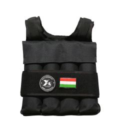 XTRAIN PROFESSIONAL TRAINING - PRO WEIGHTED VEST 3.0 PATCH EDITION - SÚLYMELLÉNY - 20 KG - FEKETE