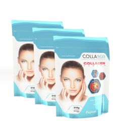 COLLANGO - COLLAGEN POWDER NATURAL - ÍZESÍTETLEN KOLLAGÉN POR PEPTAN® MARHAKOLLAGÉNNEL - 3 x 315 G