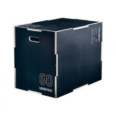 LIVEPRO - CROSSTRAINING BLACK WOOD ANTI SLIP PLYO BOX - CROSSTRAINING PLYO BOX CSÚSZÁSMENTES FELÜLETTEL - 75 X 60 X 50 CM
