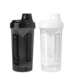 GYMSTORE ORIGINALS - CLASSIC SHAKER BOTTLE SET - PROTEIN TURMIX KEVERŐPALACKOK SZŰRŐVEL - FÜSTSZÍNŰ ÉS ÁTLÁTSZÓ - 700 + 700 ML