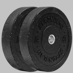 STRONGLAB - HEAVY DUTY CROSSTRAINING RUBBER BUMPER PLATE PAIR - LEDOBHATÓ SÚLYTÁRCSA PÁRBAN - 2 x 15 KG