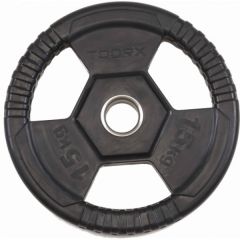TOORX FITNESS - OLYMPIC RUBBER WEIGHT PLATE - GUMÍROZOTT OLIMPIAI SÚLYTÁRCSA - 15 KG