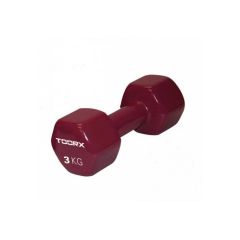 TOORX FITNESS - VINYL DUMBBELL - EGYKEZES MŰANYAGBEVONATÚ KÉZISÚLYZÓ - 3 KG