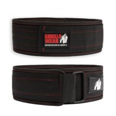 GORILLA WEAR - 4 INCH NYLON LIFTING BELT - SÚLYEMELŐ ÖV - FEKETE/PIROS