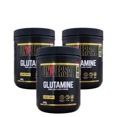 UNIVERSAL - GLUTAMINE - PURE L-GLUTAMINE POWDER - ÍZESÍTETLEN TISZTA GLUTAMIN POR - 3 x 600 G
