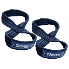 POWER SYSTEM - LIFTING STRAPS FIGURE 8-BLACK/BLUE PS 3405 - FITNESS EDZŐHEVEDER FEKETE/KÉK