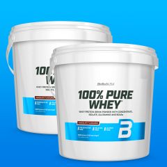 BioTech USA - 100% PURE WHEY - PROTEIN DRINK POWDER - 2 x 4000 G