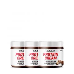 BioTech USA - PROTEIN CREAM - KAKAÓ-MOGYORÓ ÍZŰ KRÉM - 3 X 200 G