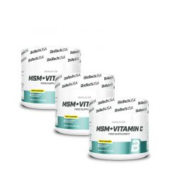 BioTech USA - MSM + VITAMIN C - 3 X 150 G
