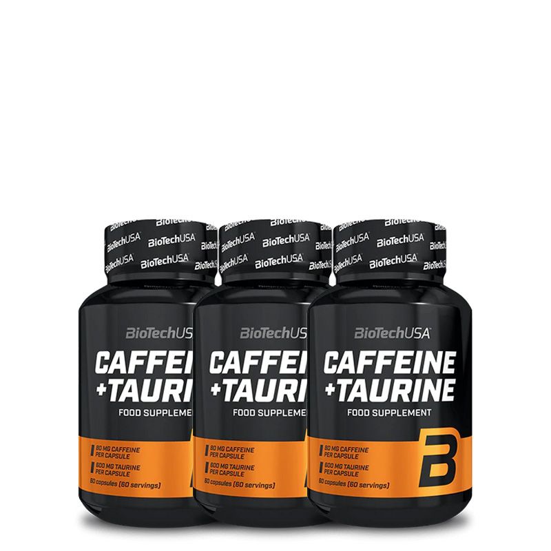 BioTech USA - CAFFEINE + TAURINE - 3 X 60 KAPSZULA
