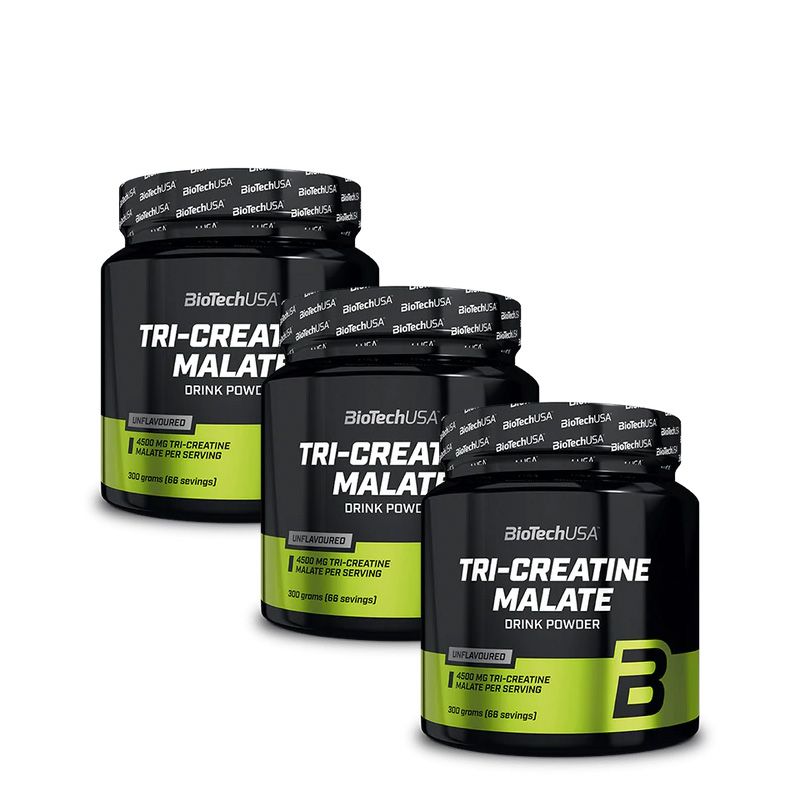 BioTech USA - TRI CREATINE MALATE - COMPLEX CREATINE FORMULA - 3 X 300 G