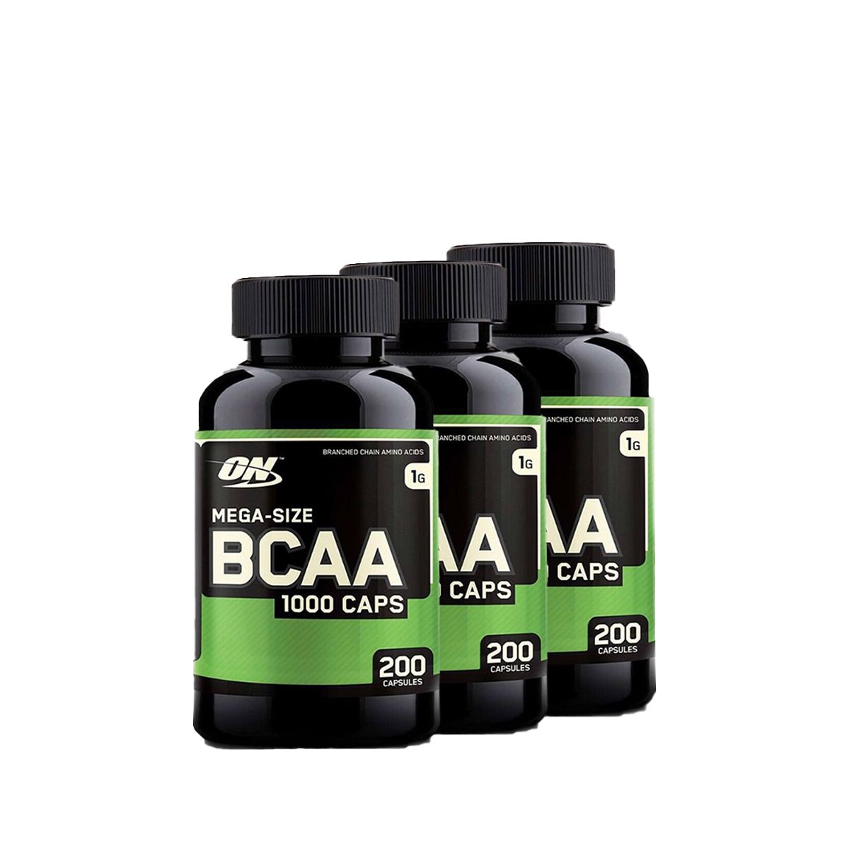 OPTIMUM NUTRITION - BCAA 1000 CAPS - BRANCHED CHAIN AMINO ACIDS - 3 X 200 KAPSZULA
