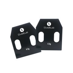 SVELTUS - STEEL PLATE WITH HANDLES - FÉM LAPSÚLY FOGANTYÚKKAL SÚLYMELLÉNYBE - 2 x 4 KG