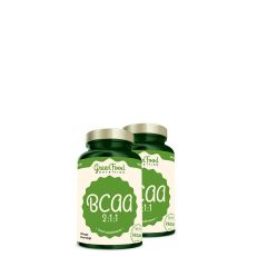 GREENFOOD NUTRITION - BCAA 2:1:1 - ELÁGAZÓ LÁNCÚ AMINOSAV FORMULA - 2x120 KAPSZULA