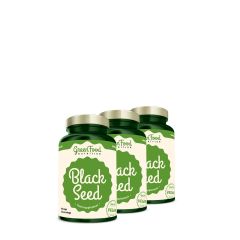 GREENFOOD NUTRITION - BLACK SEED 750 MG - KONCENTRÁLT FEKETE KÖMÉNY KIVONAT NIGELLA SATIVA GYÓGYNÖVÉNYBŐL - 3x90 KAPSZULA