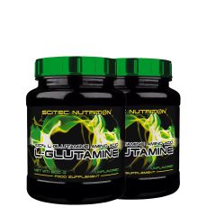 SCITEC NUTRITION - L-GLUTAMINE - 100% L-GLUTAMINE AMINO ACID - 2 x 600 G
