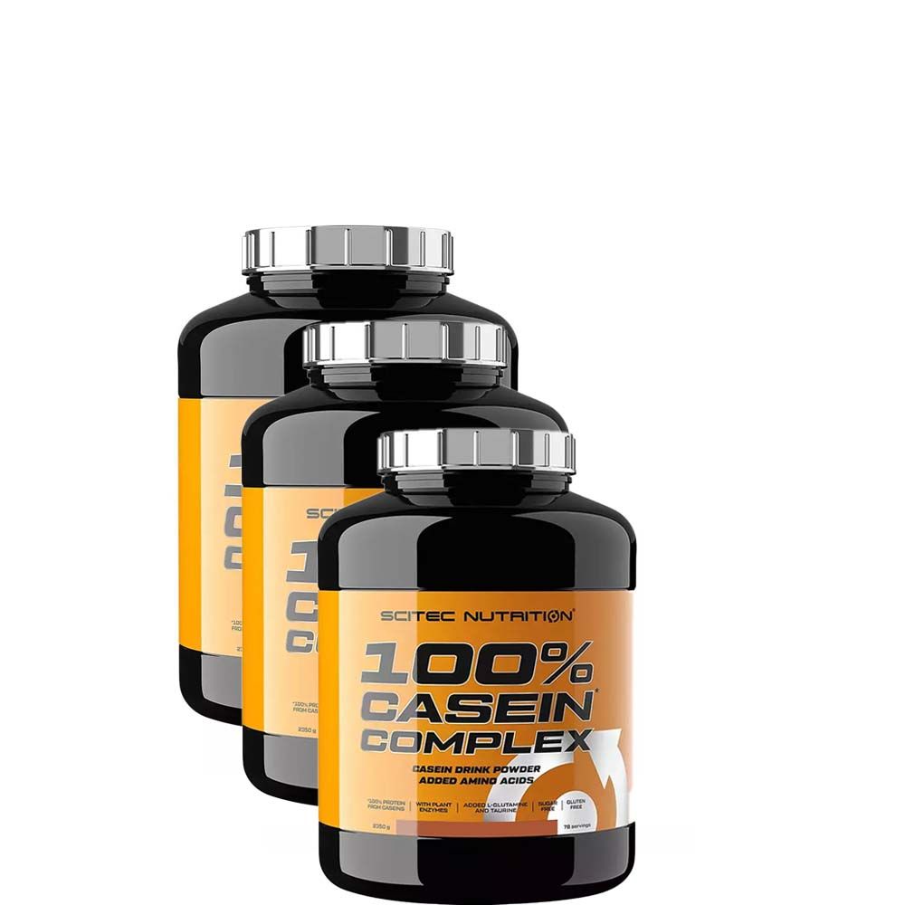 SCITEC NUTRITION - 100% CASEIN COMPLEX - MICELLAR CASEIN BASED CASEIN COMPLEX - 3 x 2350 G (HG)