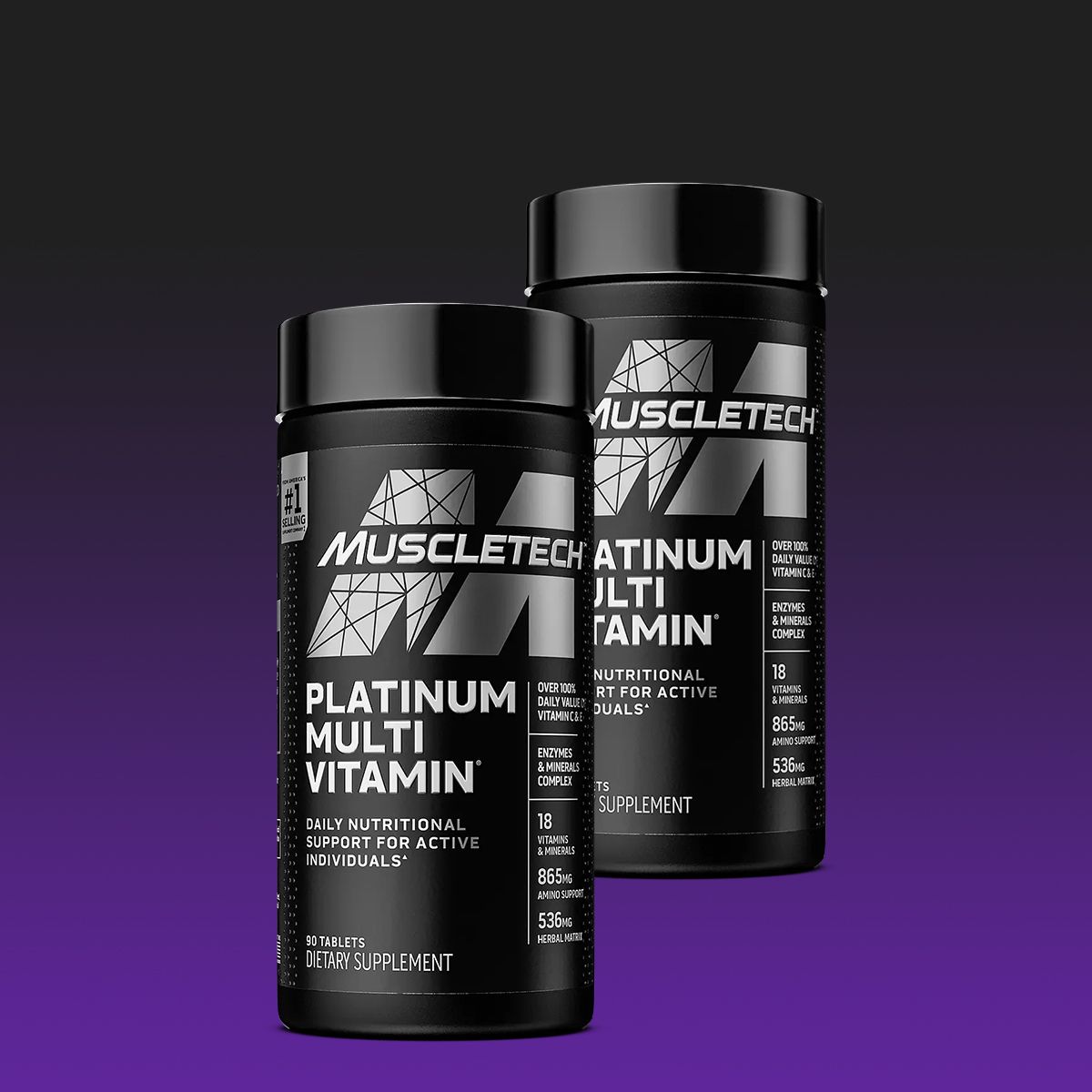 MUSCLETECH - 100% PLATINUM MULTI VITAMIN - ADVANCED DAILY FORMULA - 2 x 90 KAPSZULA