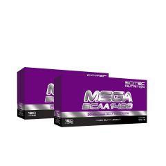 SCITEC NUTRITION - MEGA BCAA 1400 - HIGH DOSE BCAA AMINO ACIDS - 2 x 120 KAPSZULA