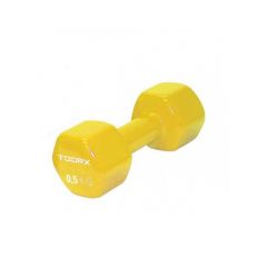 TOORX FITNESS - VINYL DUMBBELL - EGYKEZES MŰANYAGBEVONATÚ KÉZISÚLYZÓ - 0,5 KG