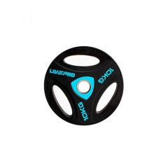 LIVEPRO - URETHANE GRIP PLATE - URETÁN SÚLYTÁRCSA FOGANTYÚVAL - 10 KG