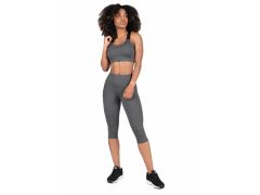 GORILLA WEAR - MONROE CROPPED LEGGINGS - GRAY - LEGGINGS -  SZÜRKE
