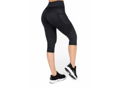 GORILLA WEAR - MONROE CROPPED LEGGINGS - BLACK - LEGGINGS - FEKETE