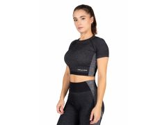 GORILLA WEAR - SELAH SEAMLESS CROP TOP - BLACK -  NŐI PÓLÓ -  FEKETE